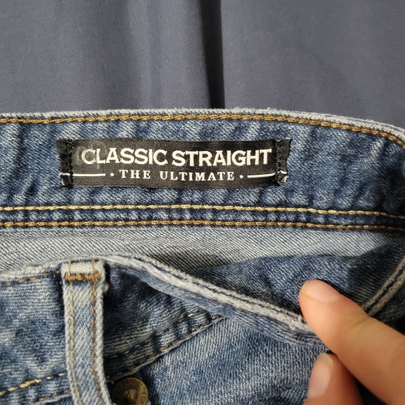 SEVEN 7 JEANS THE ULTIMATE CLASSIC STRAIGHT Mens Size 34 X 30 Light Wash - Picture 5 of 7